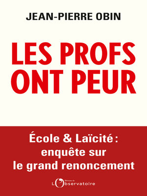 cover image of Les profs ont peur